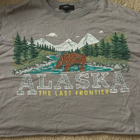 Alaska last frontier cropped tee - Picture 2 of 3